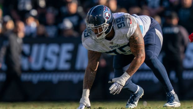 Tennessee Titans defensive end Jurrell Casey (99) during the second quarter against the Oakland Raiders at Oakland Coliseum.